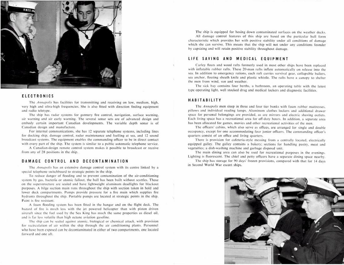 HMCS ANNAPOLIS 265 COMMISSIONING BOOKLET - PAGE 6 & 7