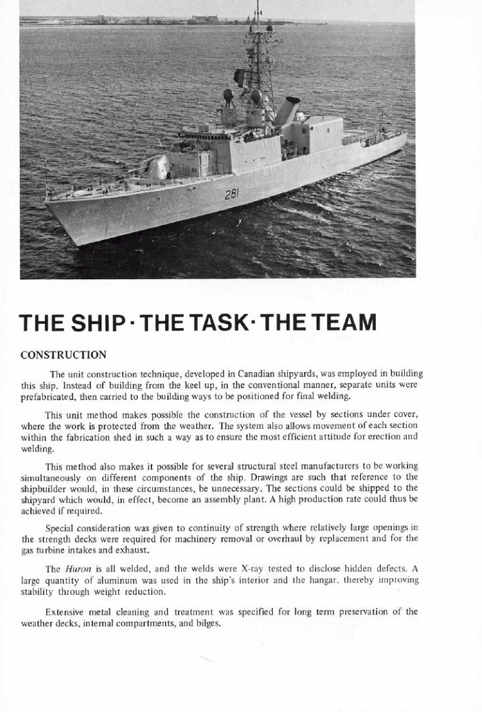 HMCS HURON COMMISSIONING BOOKLET - Page 5
