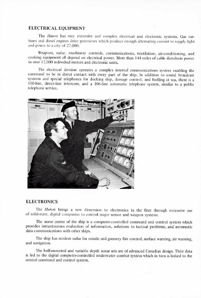 HMCS HURON COMMISSIONING BOOKLET - Page 9