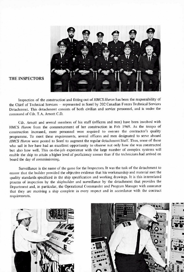 HMCS HURON COMMISSIONING BOOKLET - Page 16