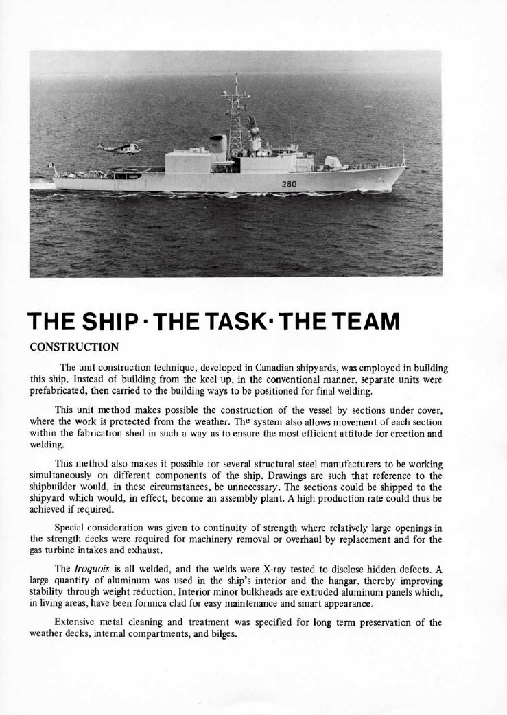 HMCS IROQUOIS 280 COMMISSIONING BOOKLET - PAGE 5