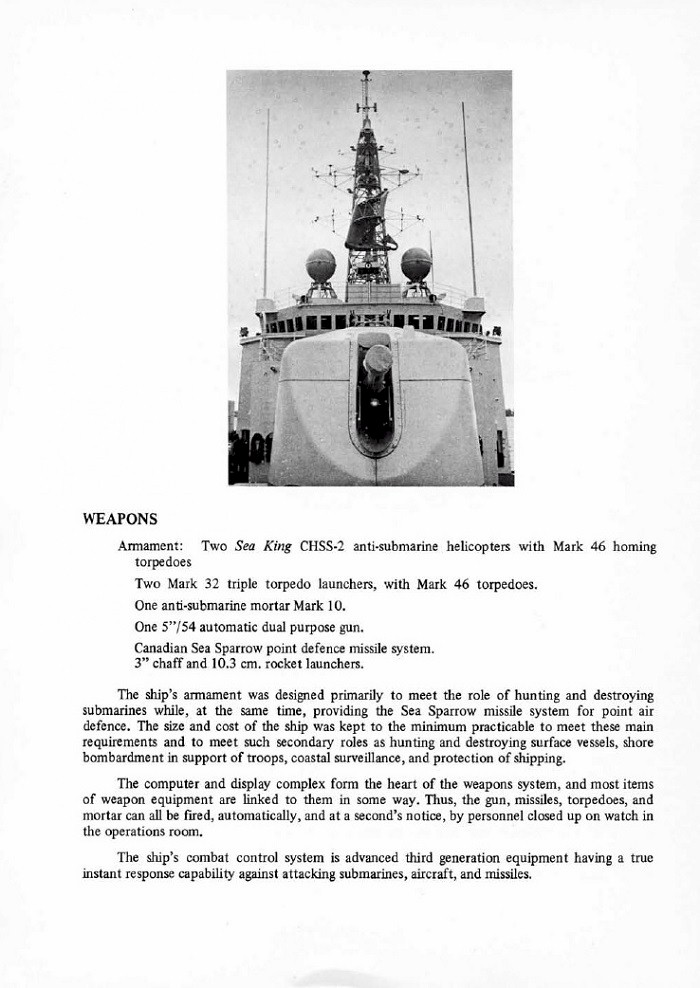 HMCS IROQUOIS 280 COMMISSIONING BOOKLET - PAGE 6