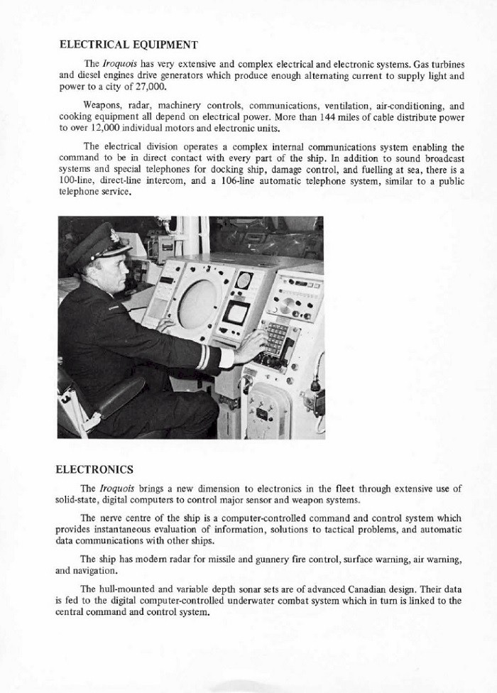 HMCS IROQUOIS 280 COMMISSIONING BOOKLET - PAGE 8