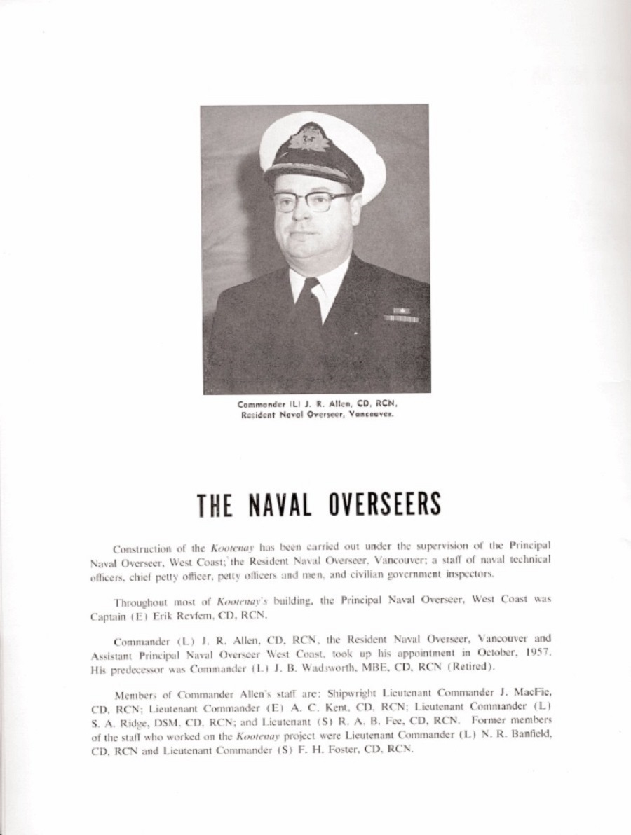 HMCS KOOTENAY 258 - Commissioning Booklet - page 11