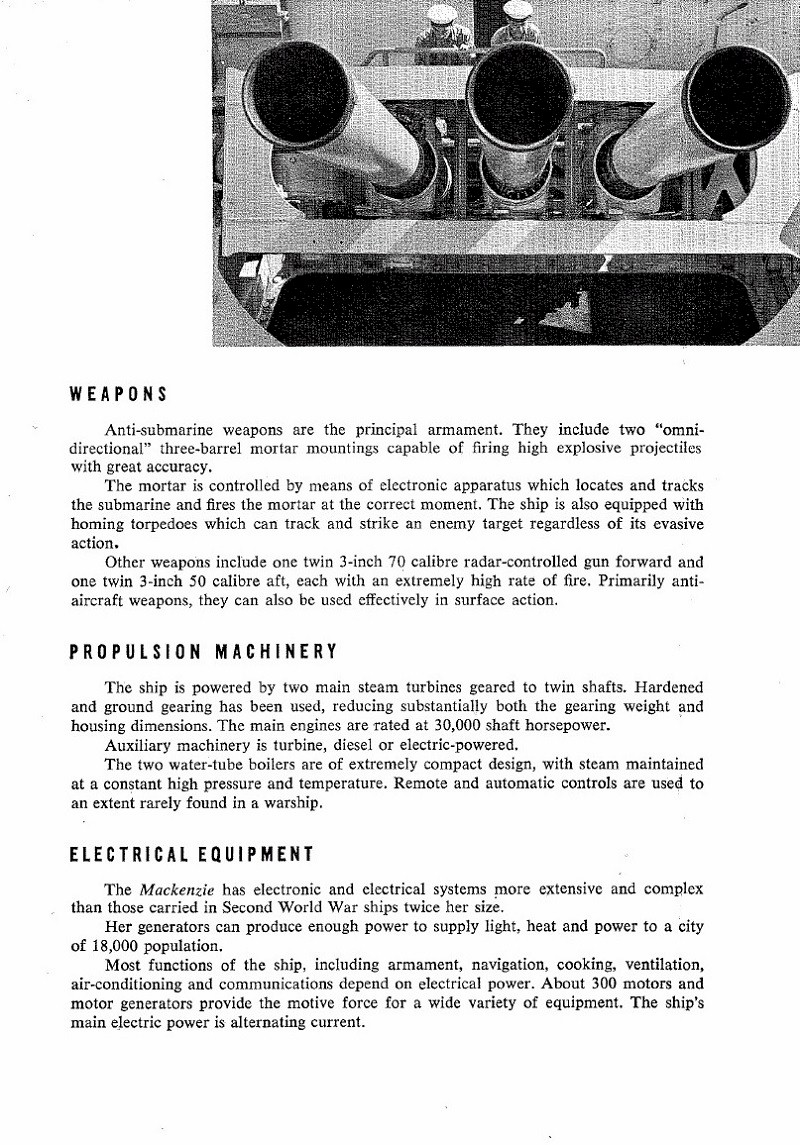 HMCS MACKENZIE 261 Commissioning Booklet - Page 5