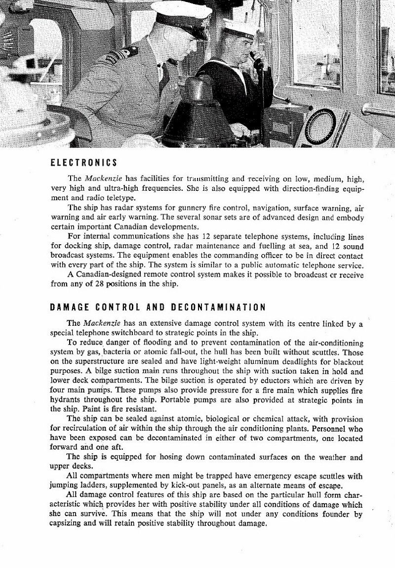 HMCS MACKENZIE 261 Commissioning Booklet - Page 6