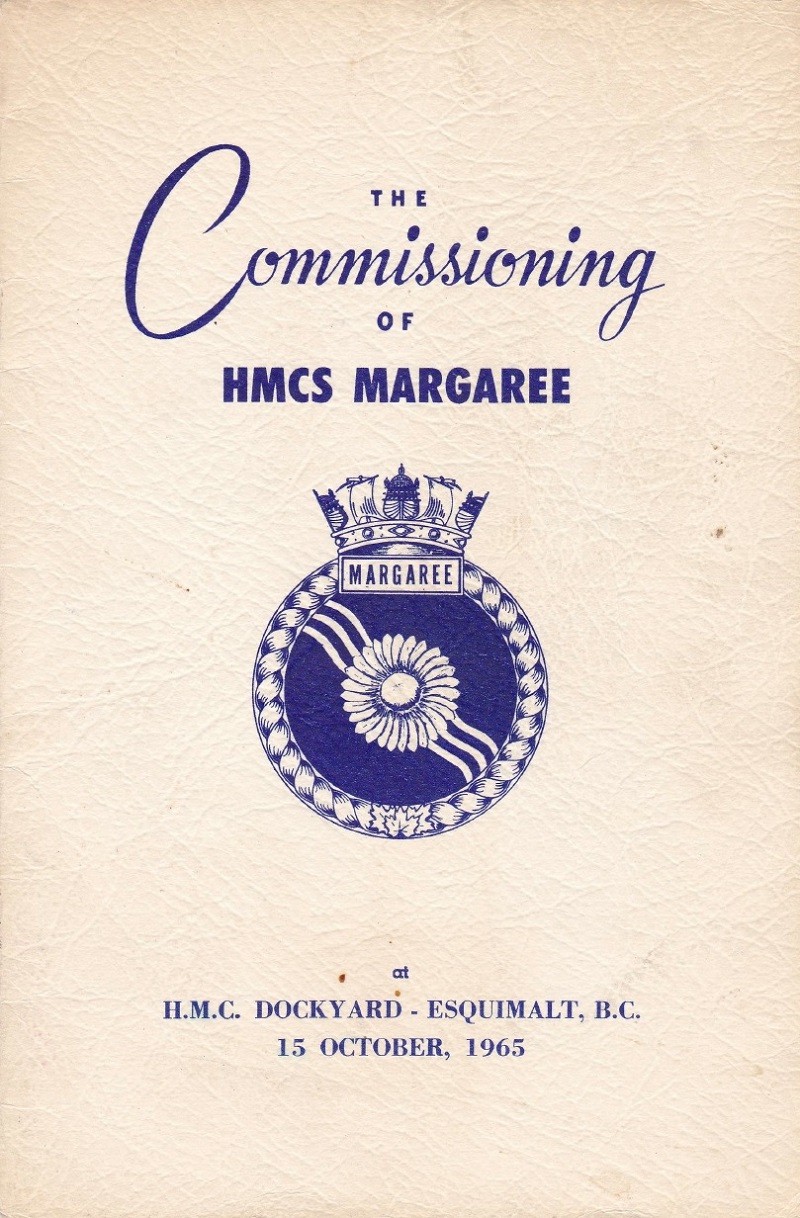 HMCS MARGAREE COMMISSIONING BOOKLET - COVER