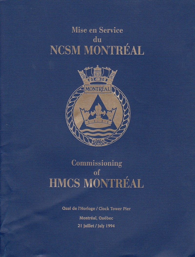 HMCS MONTREAL 336 - COMMISSIONING BOOK - Cover