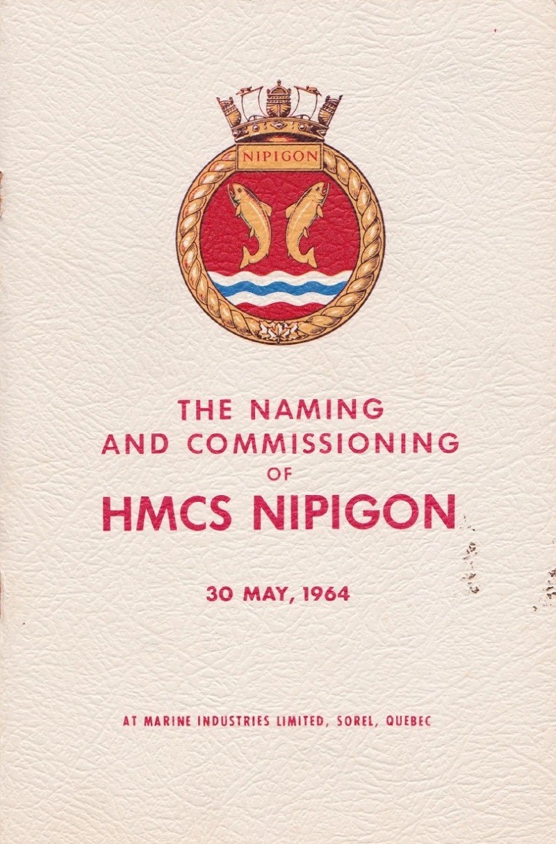 HMCS NIPIGON 266 - Commissioning Book - Cover