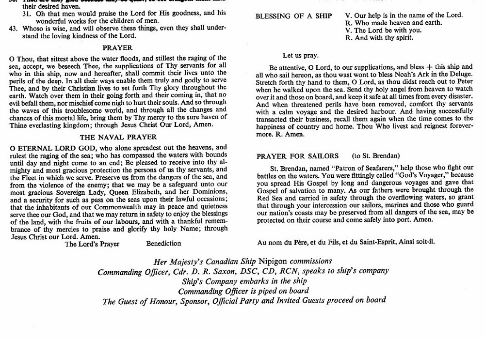 HMCS NIPIGON 266 - Commissioning Book - Page 20