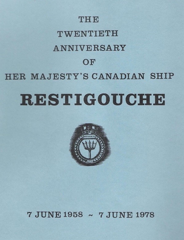 HMCS RESTIGOUCHE 20TH ANNIVERSARY BOOKLET - COVER