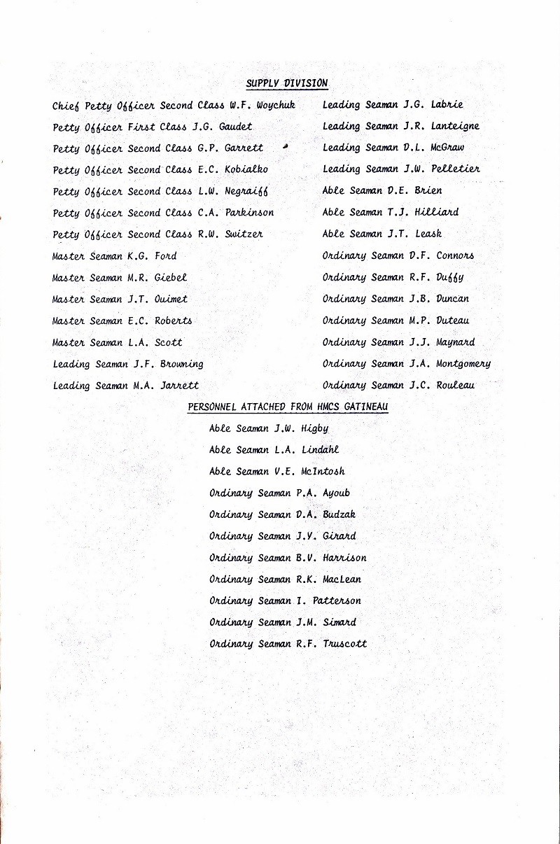 HMCS SASKATCHEWAN 262 REACTIVATION CEREMONY 25 fEB 1986 - PAGE 15