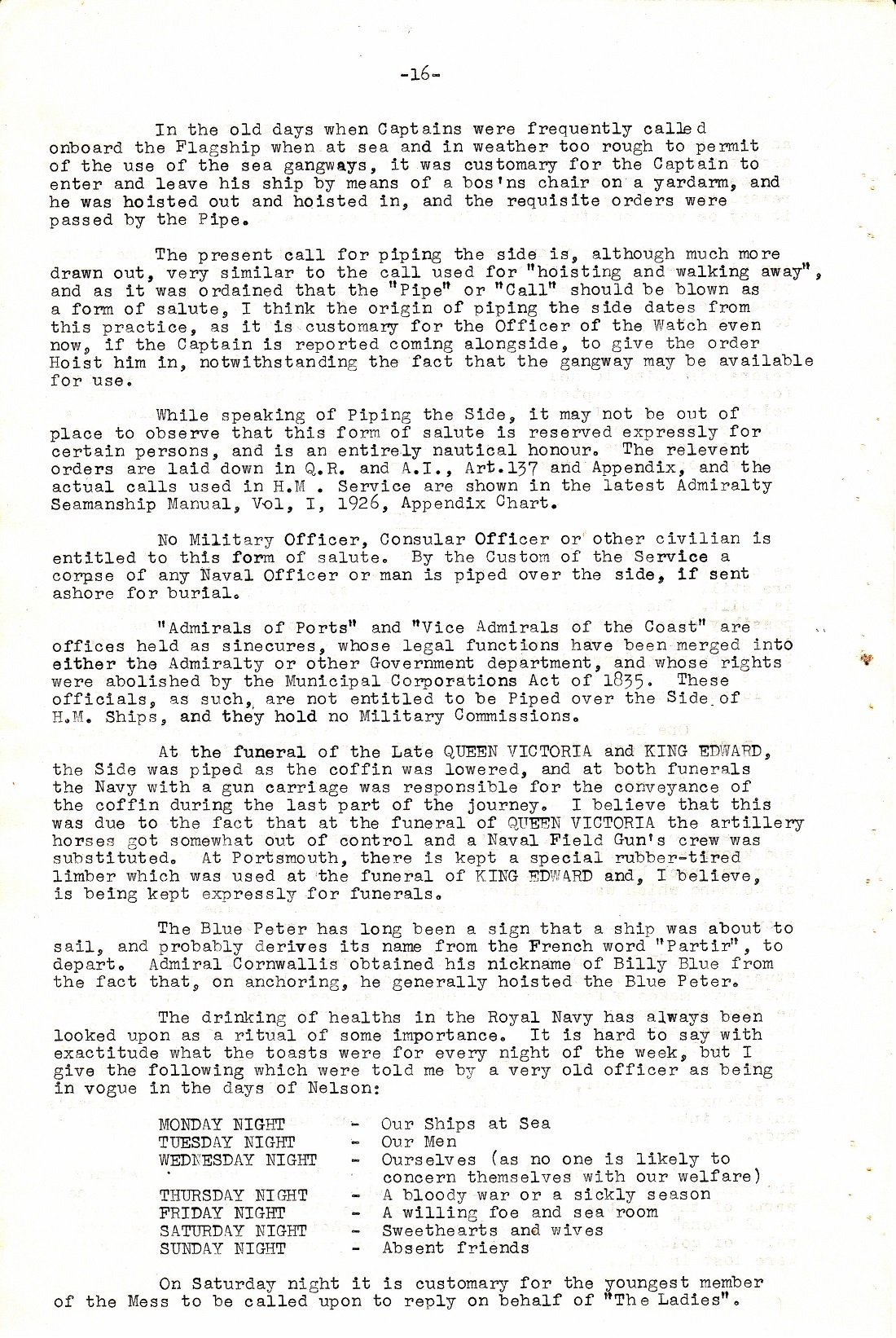 A Few Naval Customs, Expressions, Traditions and Superstitions 2nd Edt by  Cdr W.N.T. Beckett, M.V.O., D.S.C., Royal Navy