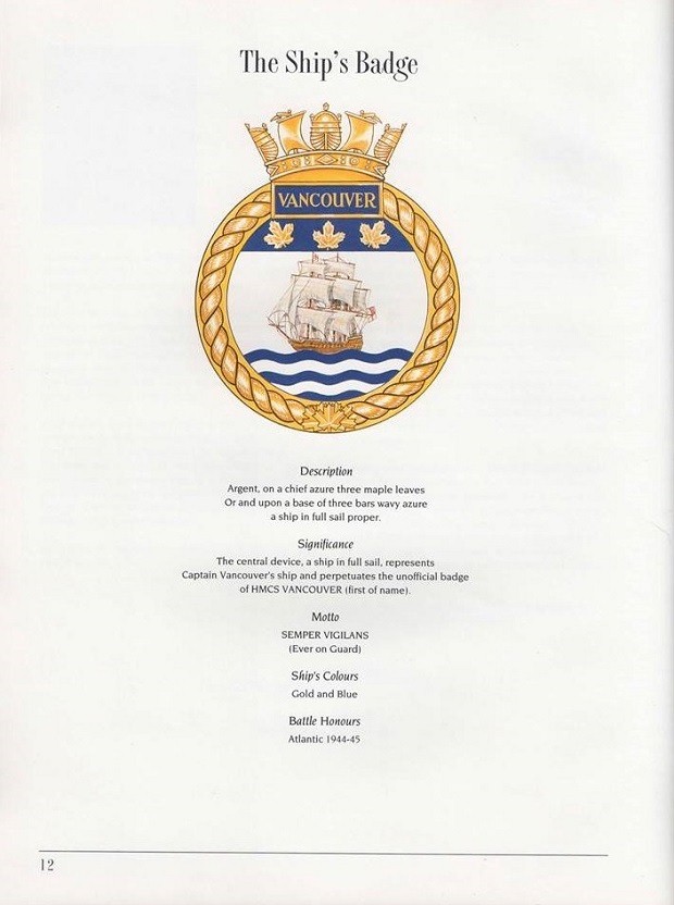 HMCS VANCOUVER COMMISSIONING BOOKLET - PAGE 12